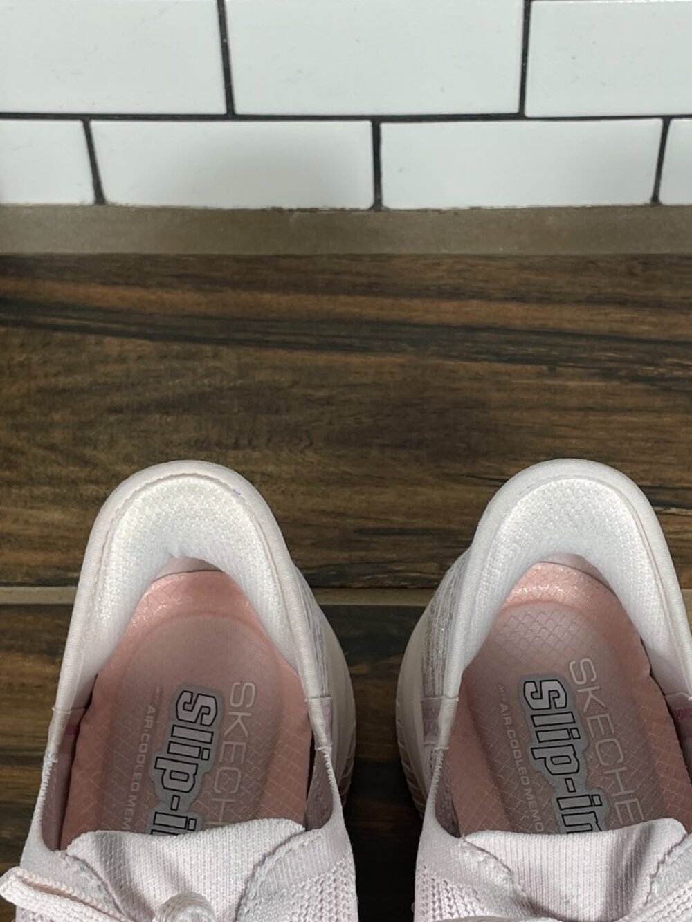 Skechers Slip-ins Ultra Flex 3.0 Summer Stripes Shoes Womens 7 Pink Hands Free - Picture 4 of 15